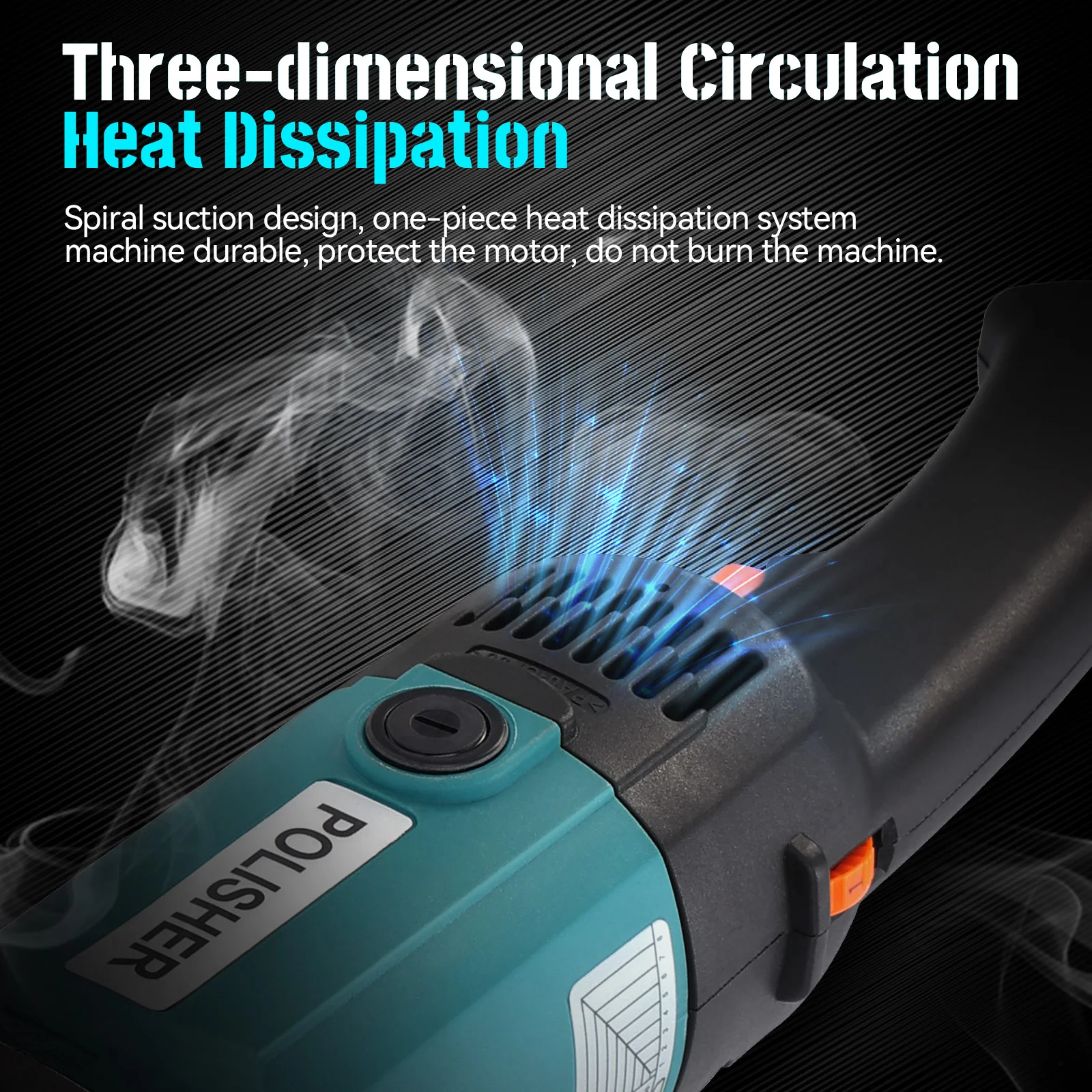 Angle Grinder 6 Speed Control Protective Devices Cutting Discs Non-Slip Handle Burnishing Polishing Attachment Metal Wood