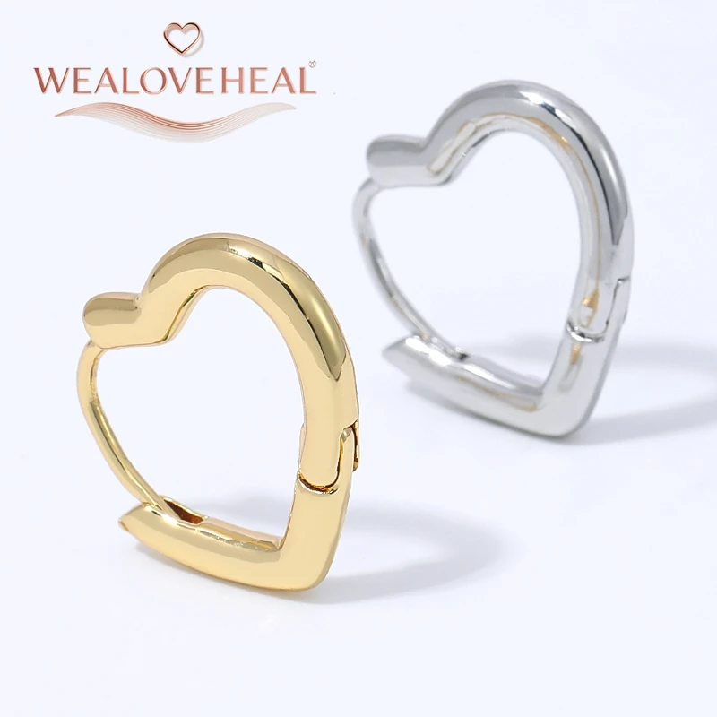 18K vergoldete Herz-Huggie-Ohrringe für Frauen, minimalistische zarte Creolen, modischer Alltagsschmuck, Geschenk zum Valentinstag oder Geburtstag – Detail 16