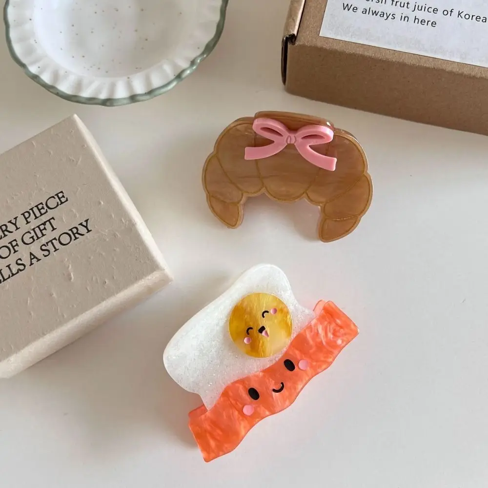 جميل لطيف الكرواسون القرش كليب الحلو نخب خلات الشعر كراب كليب حمض الخليك الملونة لذيذ الغذاء مخلب كليب يوميا