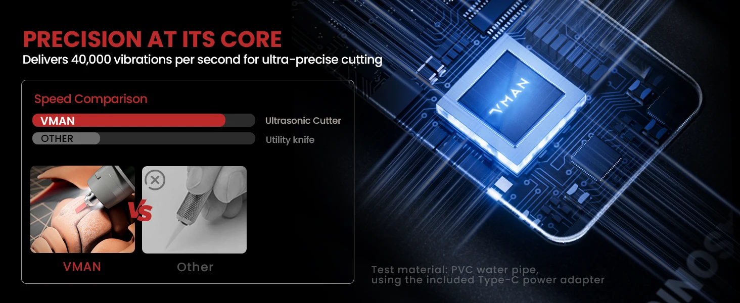 Jakemy JM-Y10 PRO Ultraschall-Schneidmesser, Überhitzungsschutz, DIY, elektrisches Schneiden, Schnitzen, Schleifwerkzeug, geeignet für Modellplatine – Detail 13