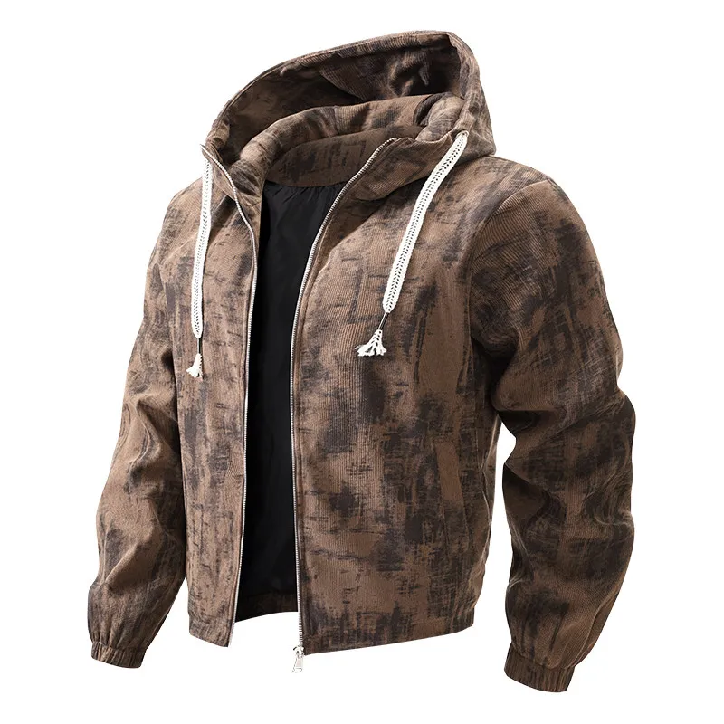 

Американская куртка-худи в клетку, повседневная, свободного кроя, весна-осень, новая, из полиэстера, для повседневной носки, на молнии