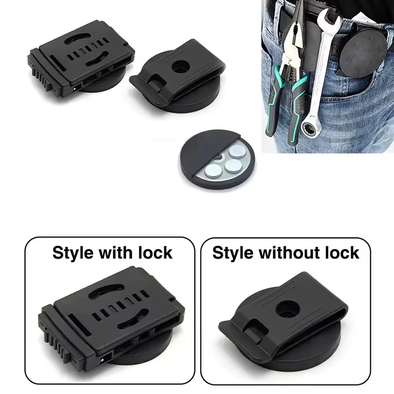 43/66 mm starker magnetischer Sauggürtelclip, rutschfestes Magnetwerkzeug, tragbarer magnetischer Clip, Saugnapfhalter, verstellbare Gürtelschnalle