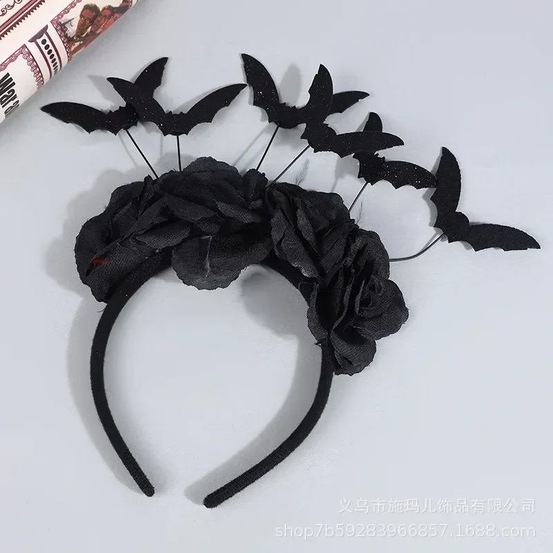 Halloween Bat Headband Ghost Witch Castle Head Band Boo Pumpkin Party Happy 2024 Halloween Party Supplies Kids Favor