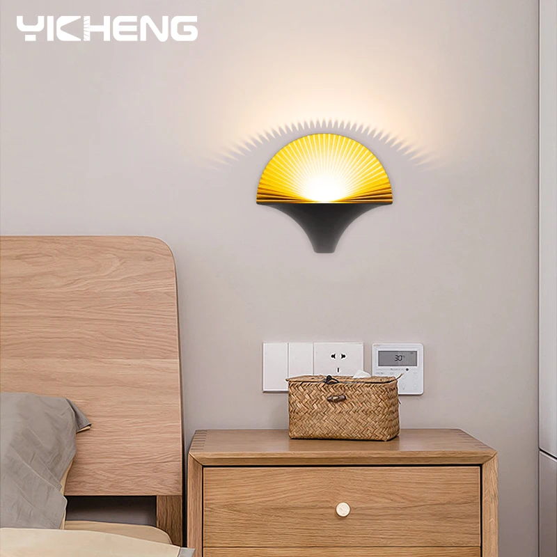 LED Wall Lamp Scalloped Shell Design 5W Modern Nordic Wall Sconce Lamp Indoor Wall Light For Living Room Bedroom Decor 85-265V