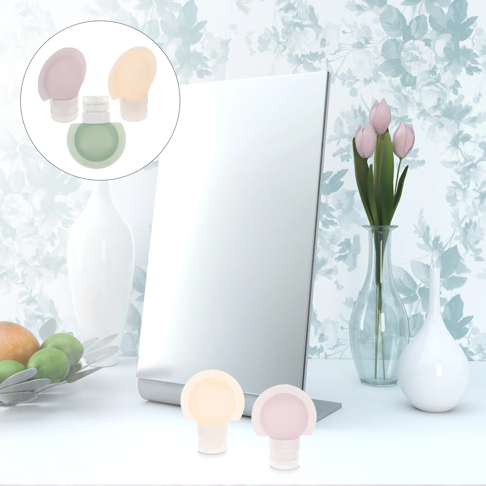 

3pcs Silicone Leakproof Toiletries Bottles Refillable Durable Shampoo Containers For Makeup Lotion Travel Size Toiletry Kit