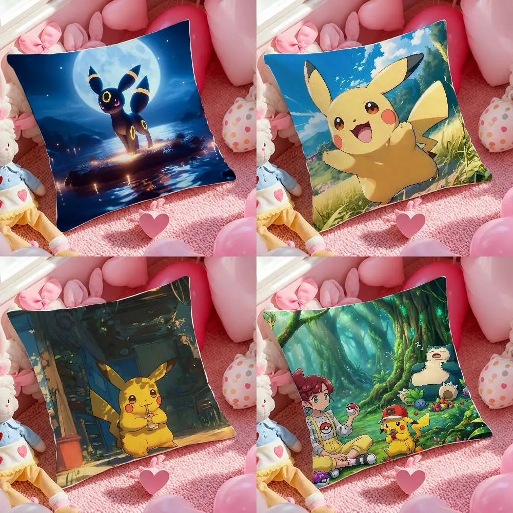Pokemon Arcanine Anime Plush Pillow Cover Soft Short Plush Cushion Cover For Sofa Bedroom Home Decor Gift Decoration - view 2