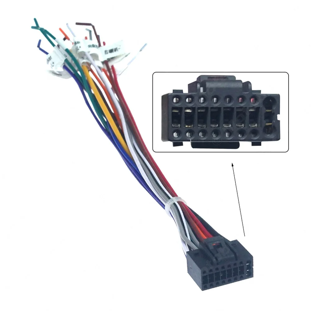 Car Cable Universal Power Cables USB cable Output AUX Rear view input Converter GPS-Antenna RCA Wire Harness Kit
