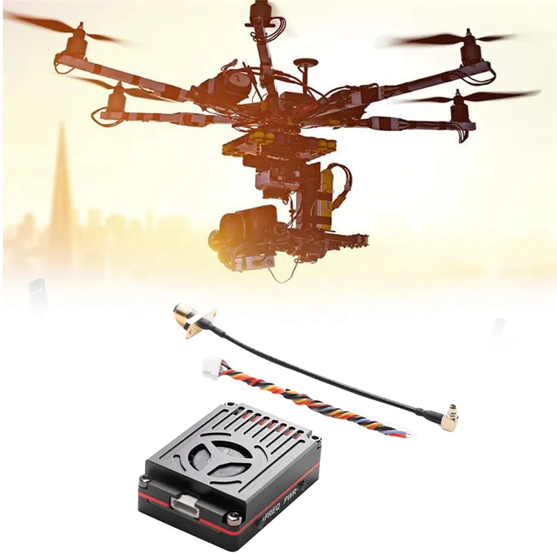 

Y45A-5.8Ghz 3W FPV VTX 64CH FPV Audio Video Transmitter PAL/NTSC Support OSD Parameter Adjustment For FPV Long Range RC Drone