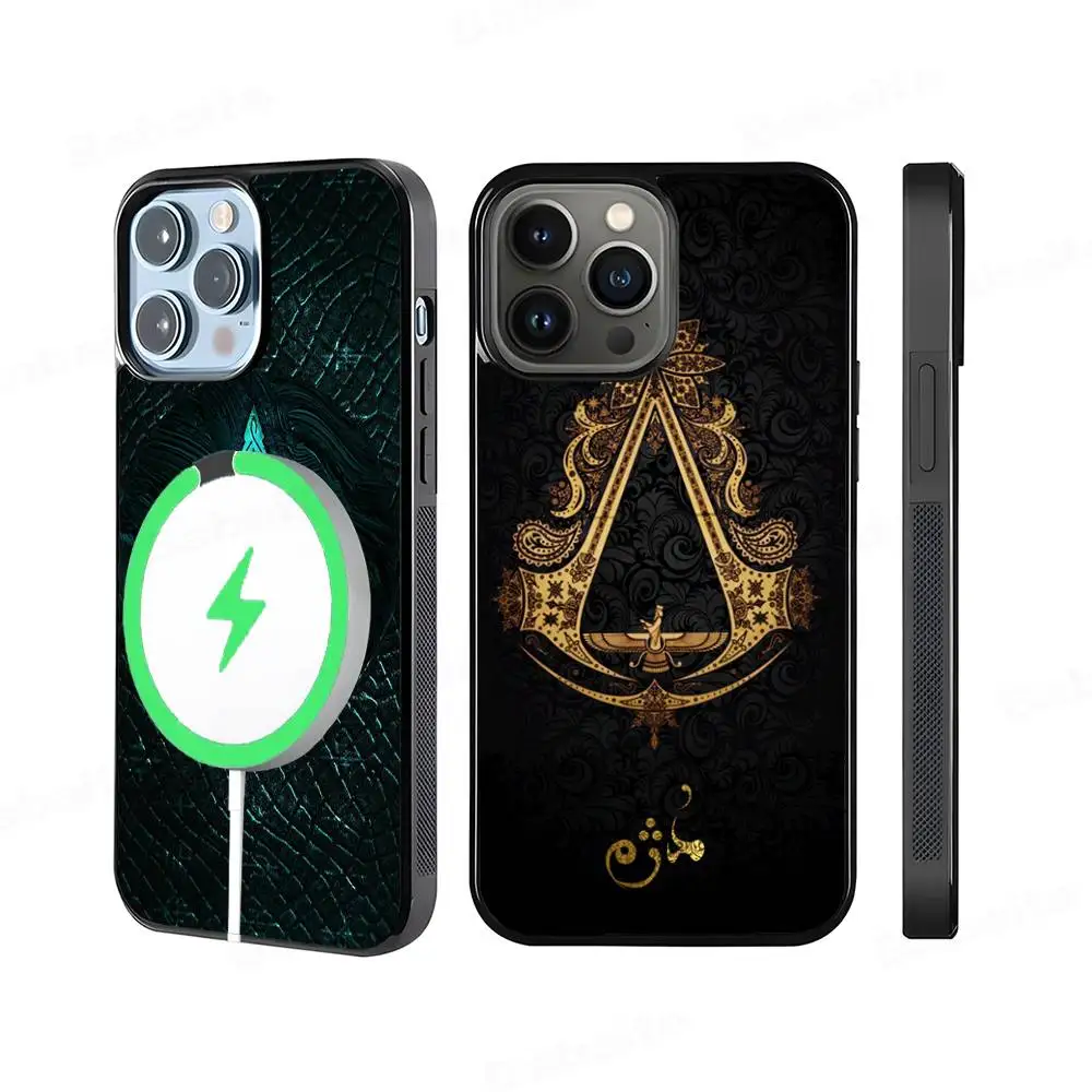Classic Game A-Assassin-S-Creed Logo Magnetic Case For IPhone 17 16 14 13 12 11 15 Pro Max Plus Wireless Charge Phone Cover