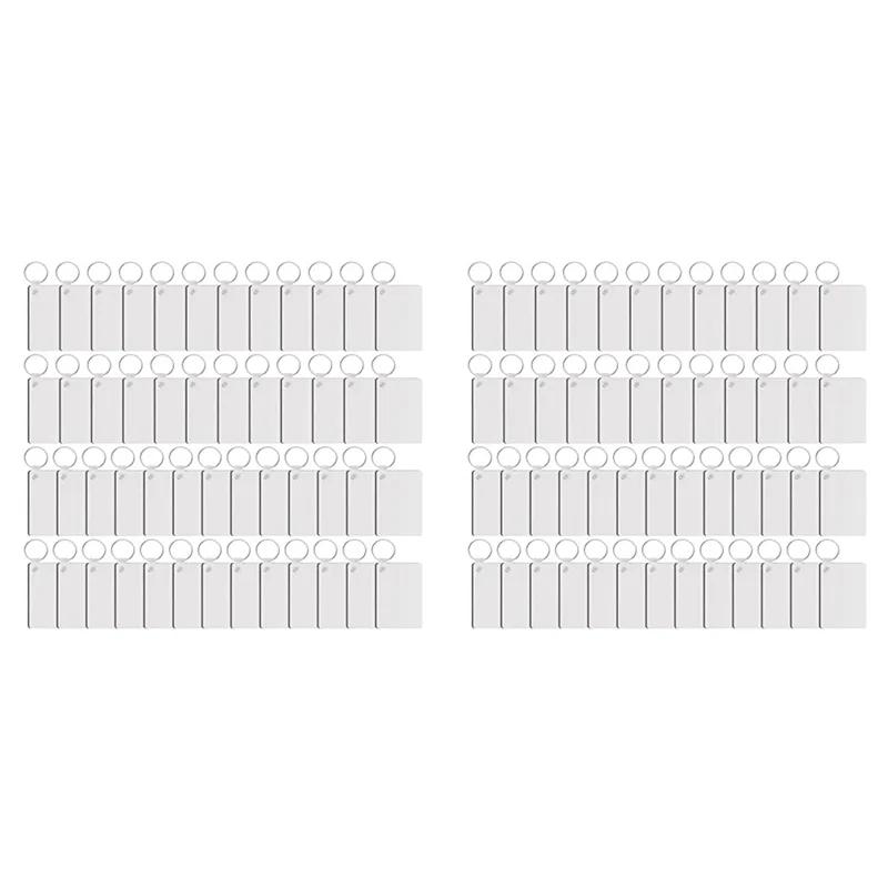 

【ФАТОРИТ!】100 шт., прямоугольные сублимационные заготовки для ключей, двухсторонние заготовки для теплопередачи, пустая доска из МДФ, заготовки для ключей