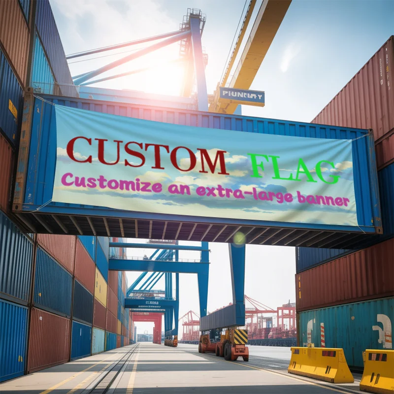 Banner Grande Personalizado con Tu Diseño - Banderas con Texto/Foto Personalizados, Ojales en las Cuatro Esquinas, Material Dura