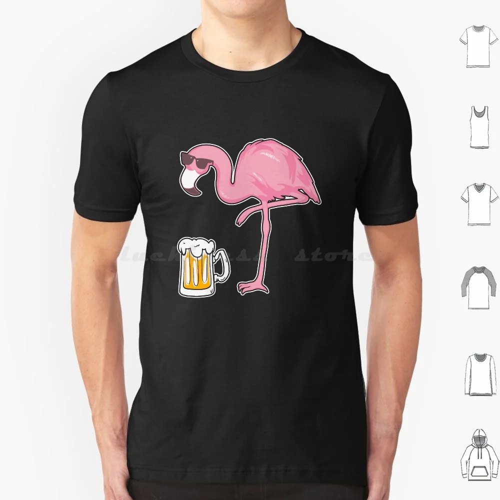 Flamingo Drinking Beer-Funny Pink Flamingo T Shirt Men Women Kids 6Xl Flamingo Beer Drinking Funny Drink Animal Pink Party Bird