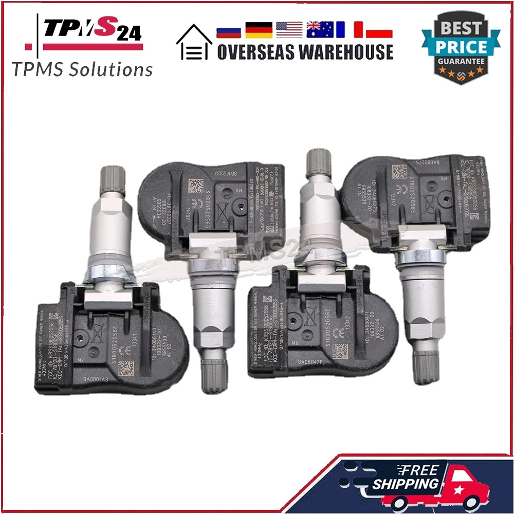 4x FOR BMW 2-Series 3-Series 4-Series I3 I8 X1 X2 X5 X6 433Mhz TPMS SENSOR TIRE AIR PRESSURE SENSOR 6855539 36106856209