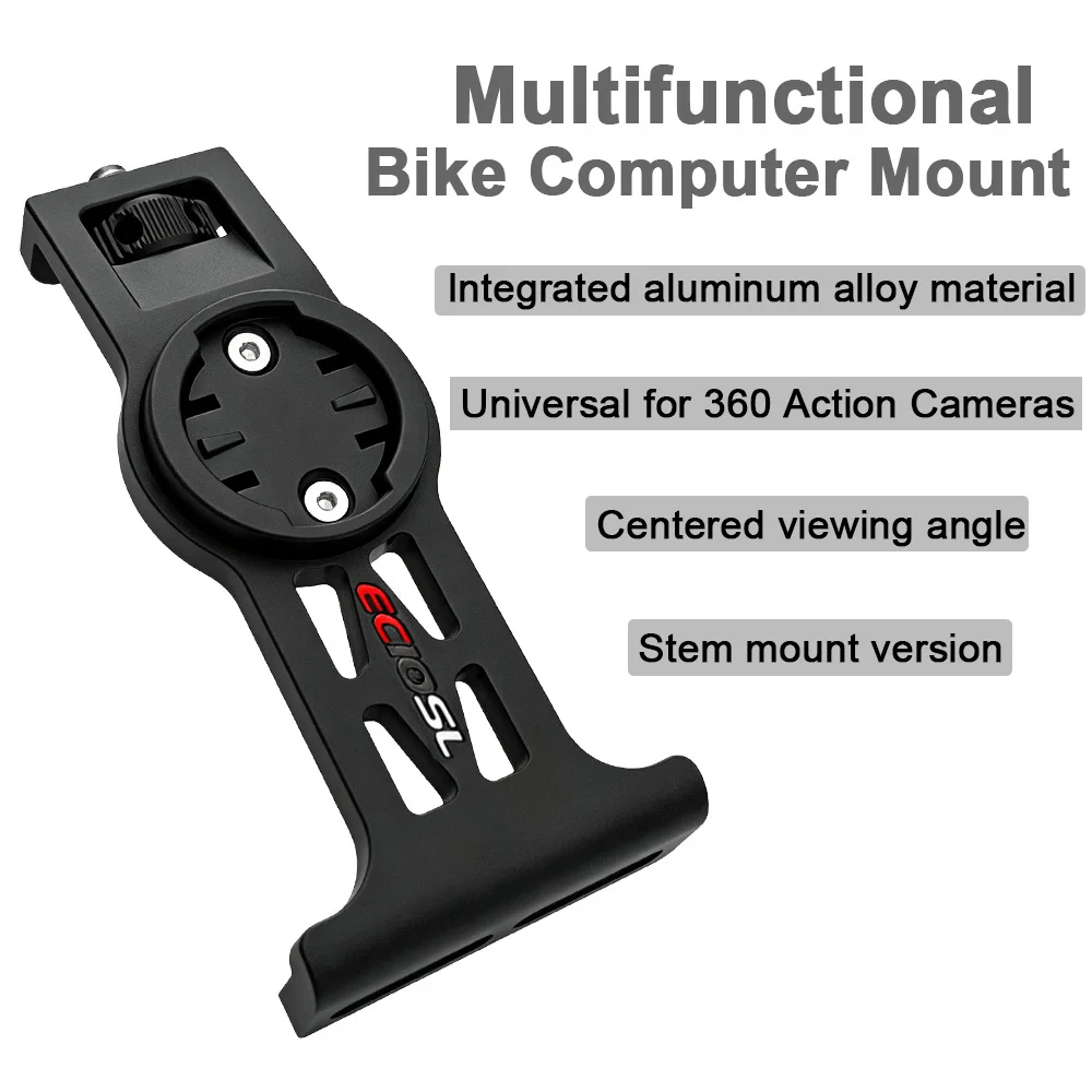 Road & MTB Stem Mount, Multi Bracket for 360 Action Camera & Bike Computer, Compatible with Garmin, iGPSPORT, XOSS