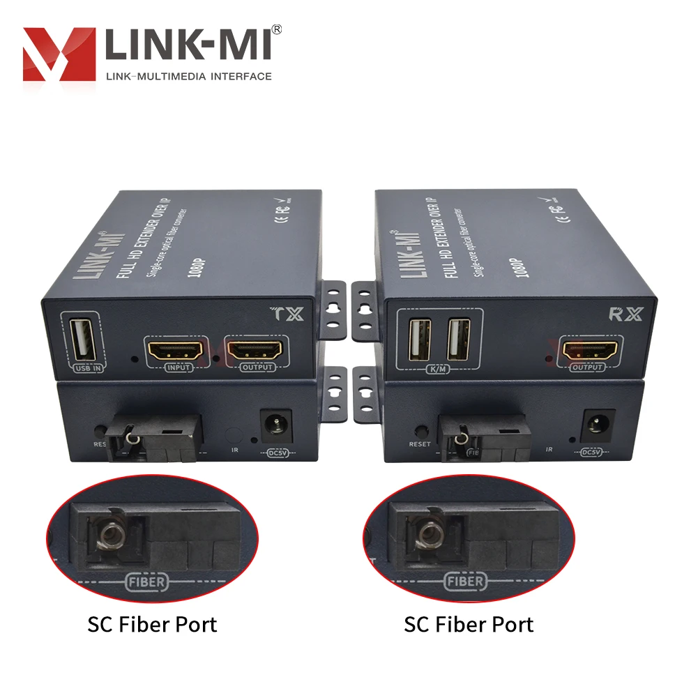 

20KM HDMI KVM Fiber Extender 1080P with Loop Out Support USB Mouse Optional IR Function HDCP1.4