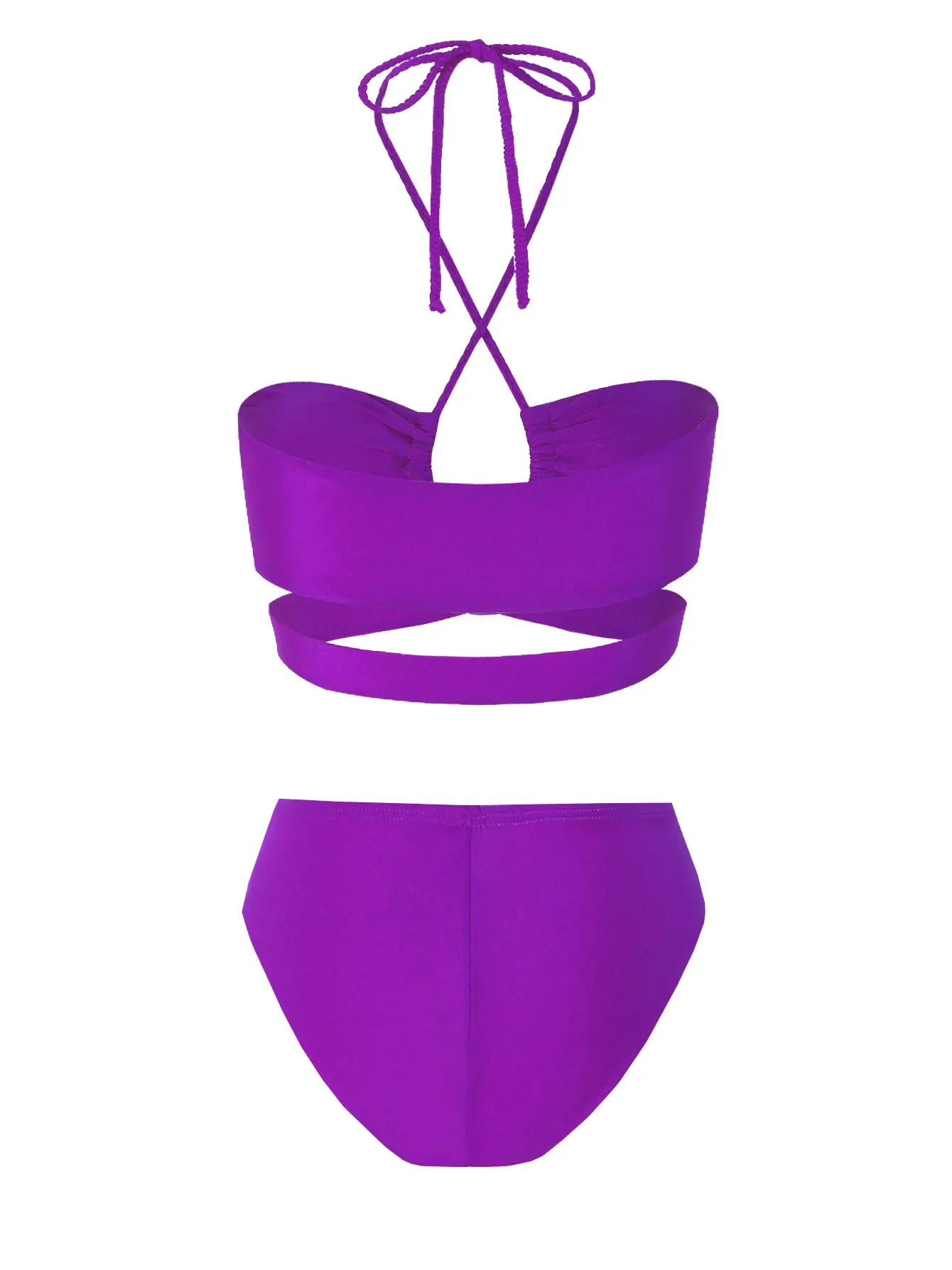 แฟชั่นเซ็กซี่ Halter ตัดบิกินี่ผู้หญิงชุดว่ายน้ํา 2025 เอวสูง Biquini Lady ชุดว่ายน้ําชุดว่ายน้ําหญิง Beachwear ชุด