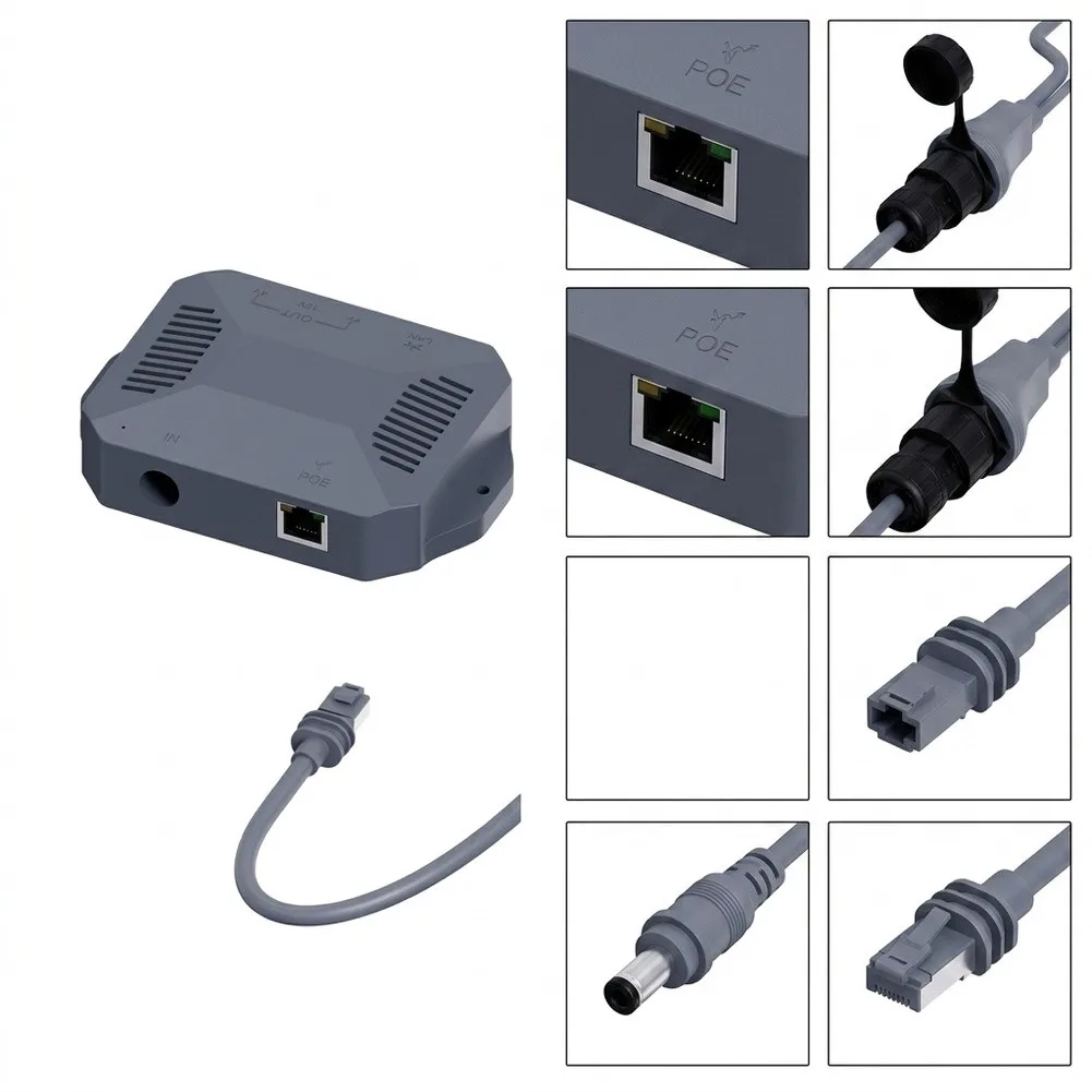 Gigabit Ethernet/PoE Adapter Splitter Power Network Cable For Starlink 48V For RJ45/5V For Type-C 12V USB-A 9V DC35135 Parts