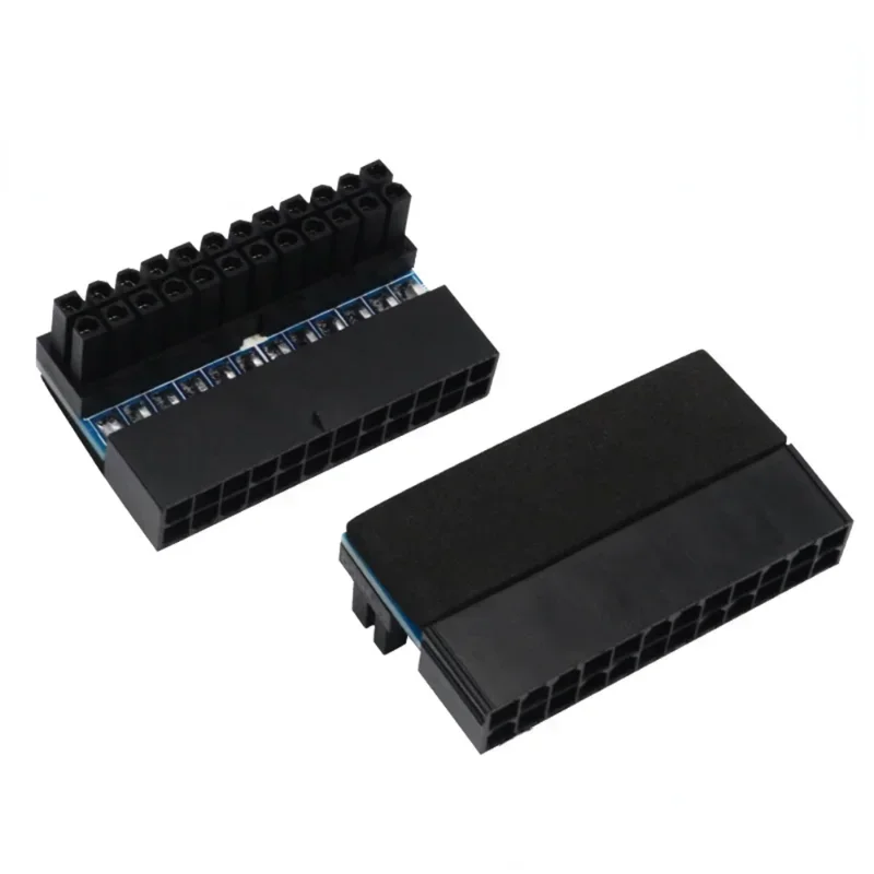 

24 Pin To 24pin Power Plug Adapter, 90 Degree ATX 24Pin, Modular for Power Supply Cables, Mainboard Motherboard Power Connectors