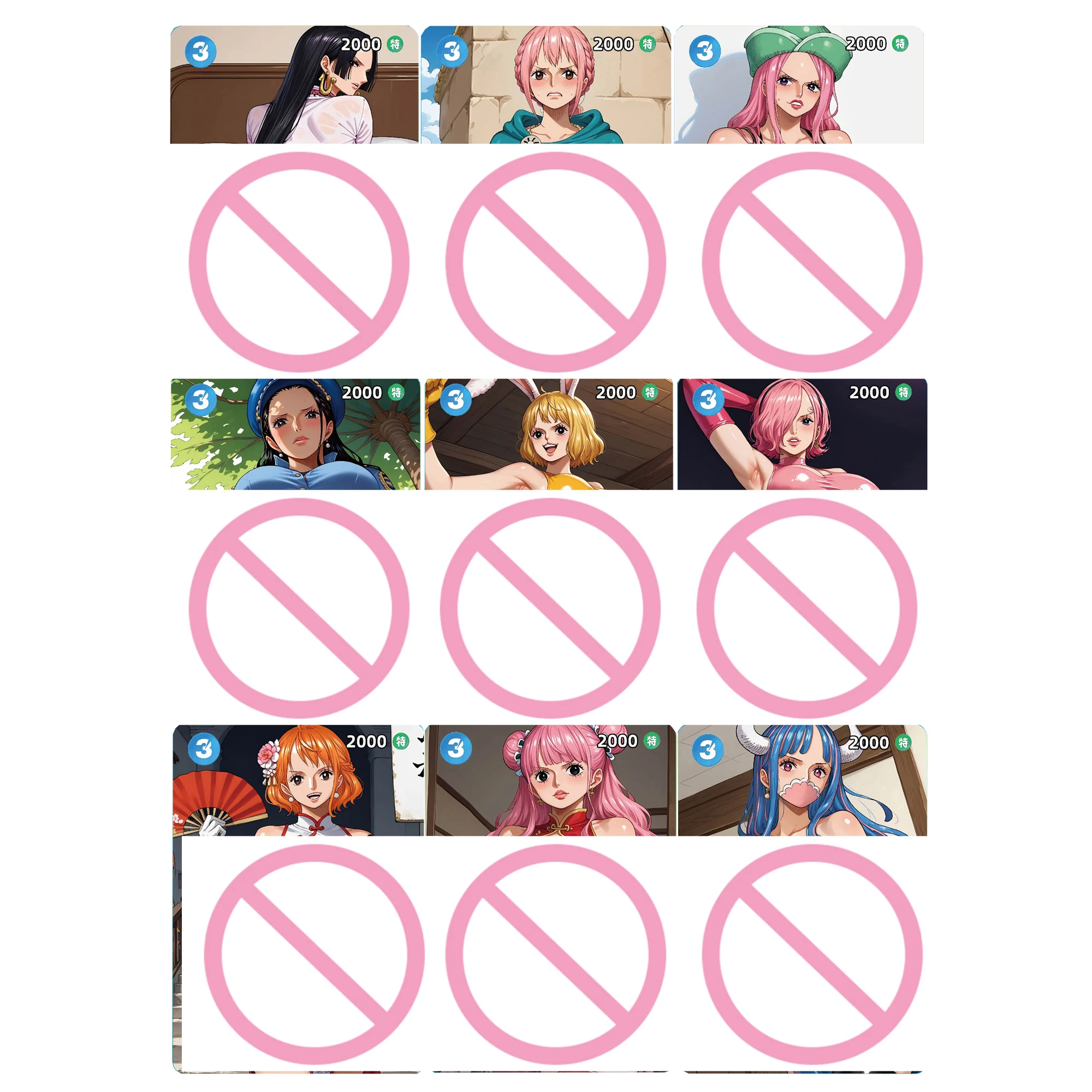 

Набор из 9 коллекционных карт One Piece Opcg: Нами, Перона, Хэнкок (63x88 мм) с эффектом преломления света и цветным блеском. Аниме-карты, подарок, игрушки.