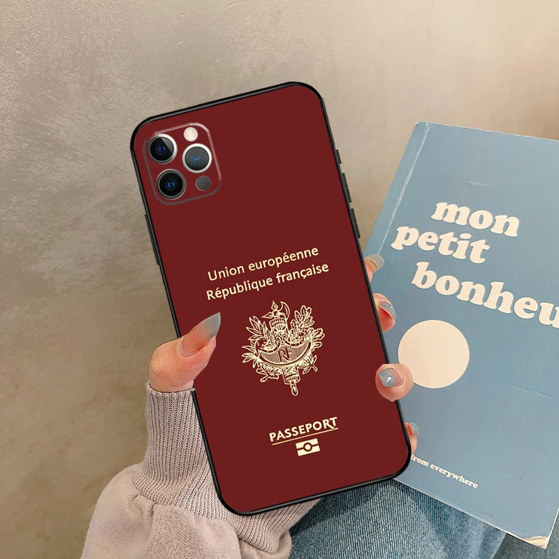 حافظة علم فرنسا لهاتف آيفون 17 Air 13 16 15 11 12 14 Pro Max 13 mini XR 15 16 Plus 16e غطاء خلفي شل