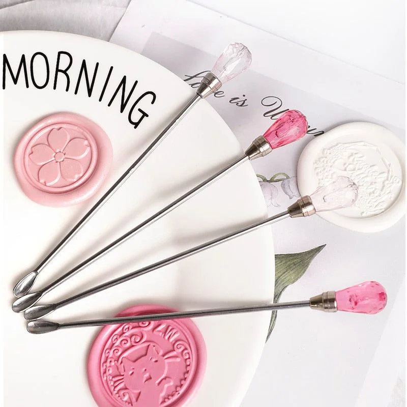 Wax Seal Metal Mixing Rod  Melting Wax Metal Stirring Spoon Decoration Material DIY Wax Seal Stamp Tools suppliers