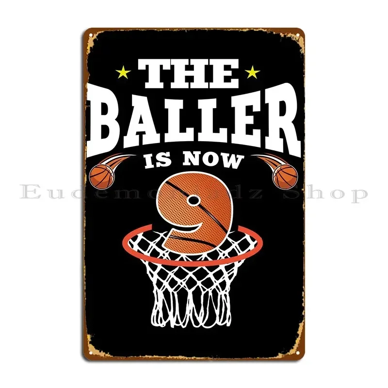 Basketball 9 Years Metal Sign Poster Garage Wall Decor Custom Iron Sign Tin Sign Poster