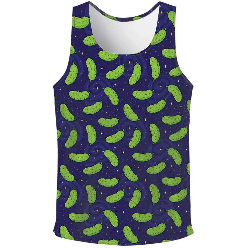 

Tropical Plants Hawaiian Tank Top For Men Undershirt Gym Fitness Mushroom Vegetables Sleeveless T-Shirt Kids 3d Print Leaf Vest