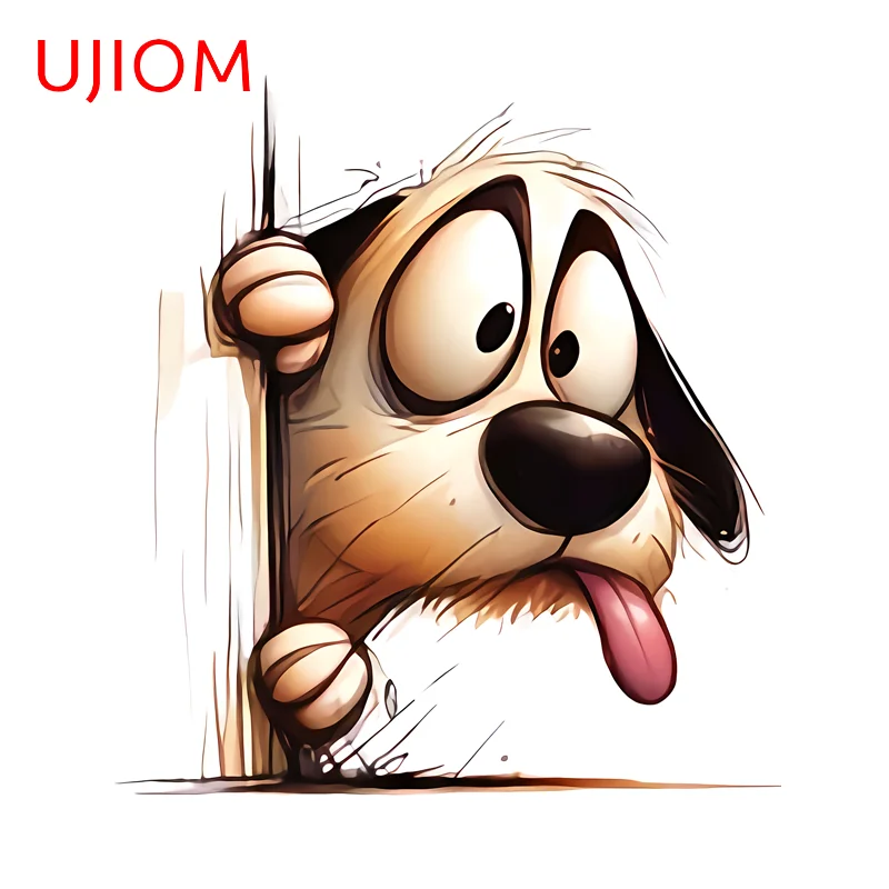 UJIOM Funny Cartoon Animals Peeking Sticker Cute Personality Laptop Decal Occlusion Scratch Delicate Wallpapers for Kids