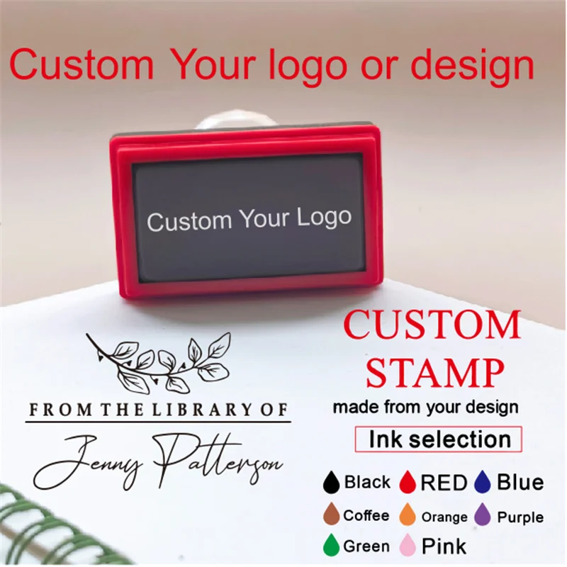 Personalized Logo Self inking Stamp Customized Photosensitive ink Stamp Your design picture