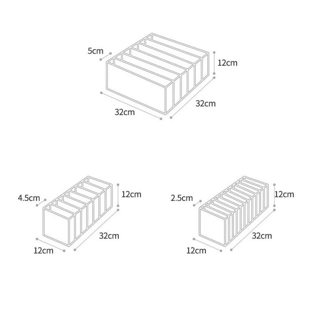 Underwear Bra Organizer Storage Box Panties Socks Storage Boxes Wardrobe Clothes Organizer Drawers Separator Boxes