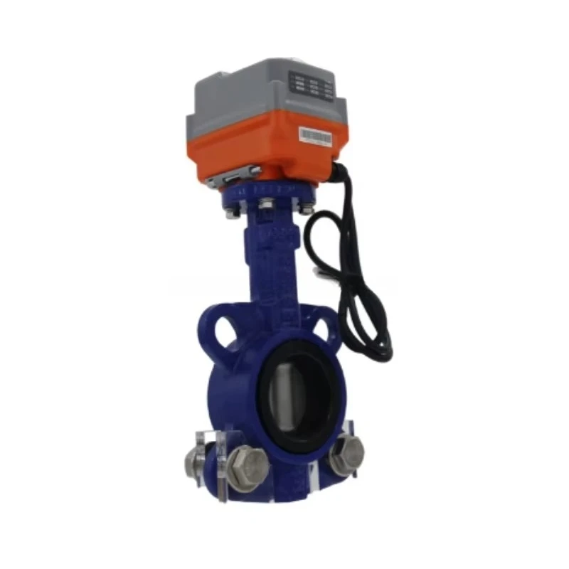 Multiple Sizes WCB Cast Steel Electric 2-way Wafer Butterfly Valve DN50-DN200 for Water Applications