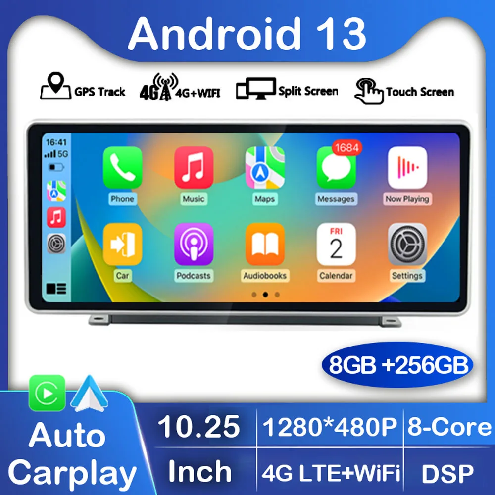 

10.25" Android 13 Car Radio For Audi Q5 Q5L 2017 2018 2019 2020 Multimedia Player Stereo WIFI+4G Autoradio Wireless Carplay Auto