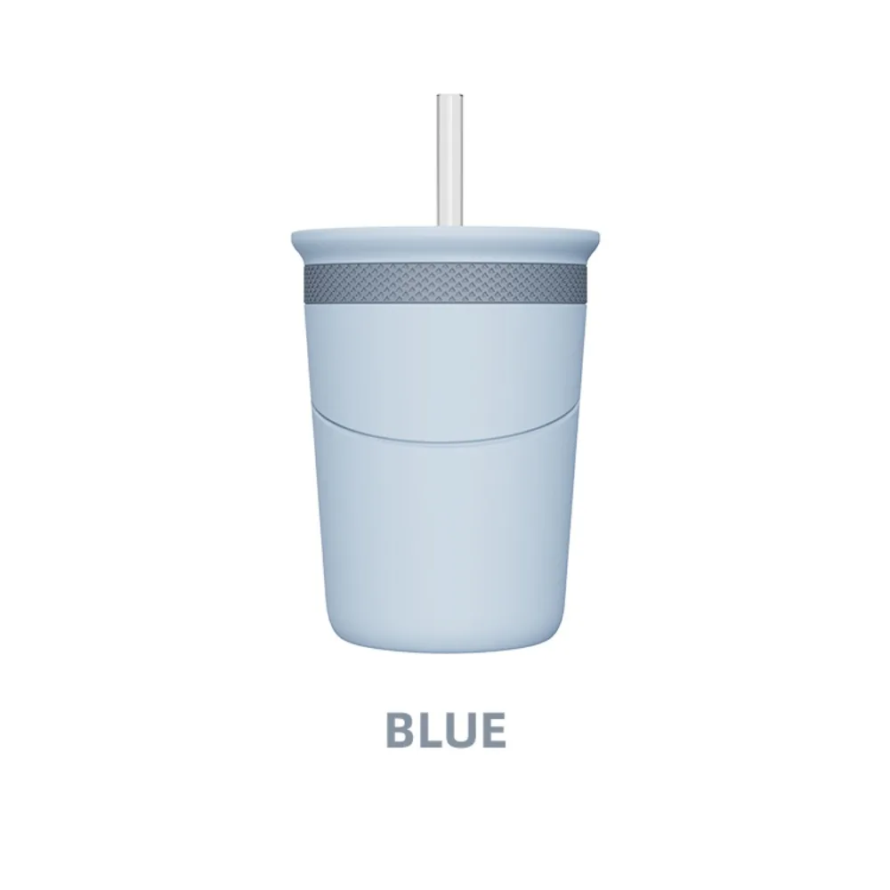 Silicone Ice Cube Mold Cup Blue Purple Pink Quick Freeze Straw Cup with Ice Tray Multifunctional Dust-Proof Cooling Cup Summer