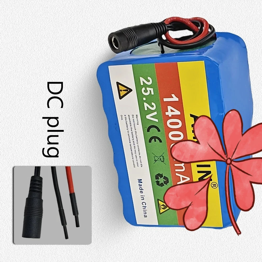 

NEW 6s4p Battery Pack 24V 14Ah 18650 Lithium Battery 25.2v 14000mAh 500W, BMS Li Ion