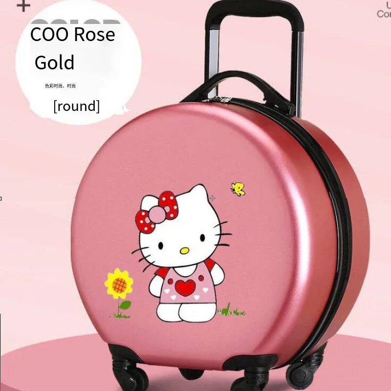 

18-дюймовый детский чемодан Sanrios, детский чемодан для мальчиков, дорожный чехол с героями мультфильмов для девочек, милая коробка на колесиках, универсальное колесо Kawaii Anime