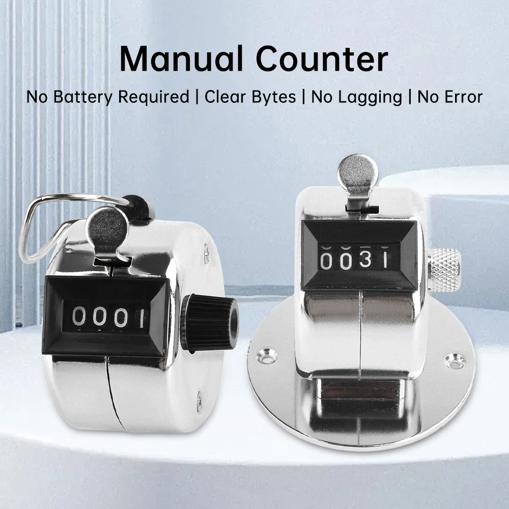 

Digital Hand Tally Counter Manual Mechanical Counter 4 Digit Number Hand Held Tally Counter for Golf Clicker Training