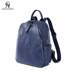 Backpack Women 2022 New Soft Leather Backpack Trendy Top Layer Cowhide