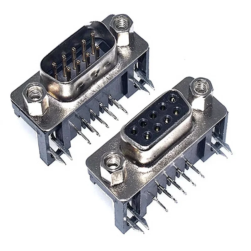 5PCS DB15 DR15 3Rows Parallel Port 15 Pin D Sub Female Male 15 Way PCB 90 Degree Connector DB15 Socket Plug VGA Adapter