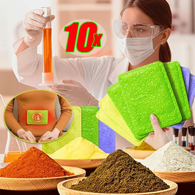 Patch corporel chaud à base de plantes, chauffage longue durée, chauffage rapide, compresse chaude en bois d'absinthe, autocollants chauds pour la taille et l'abdomen