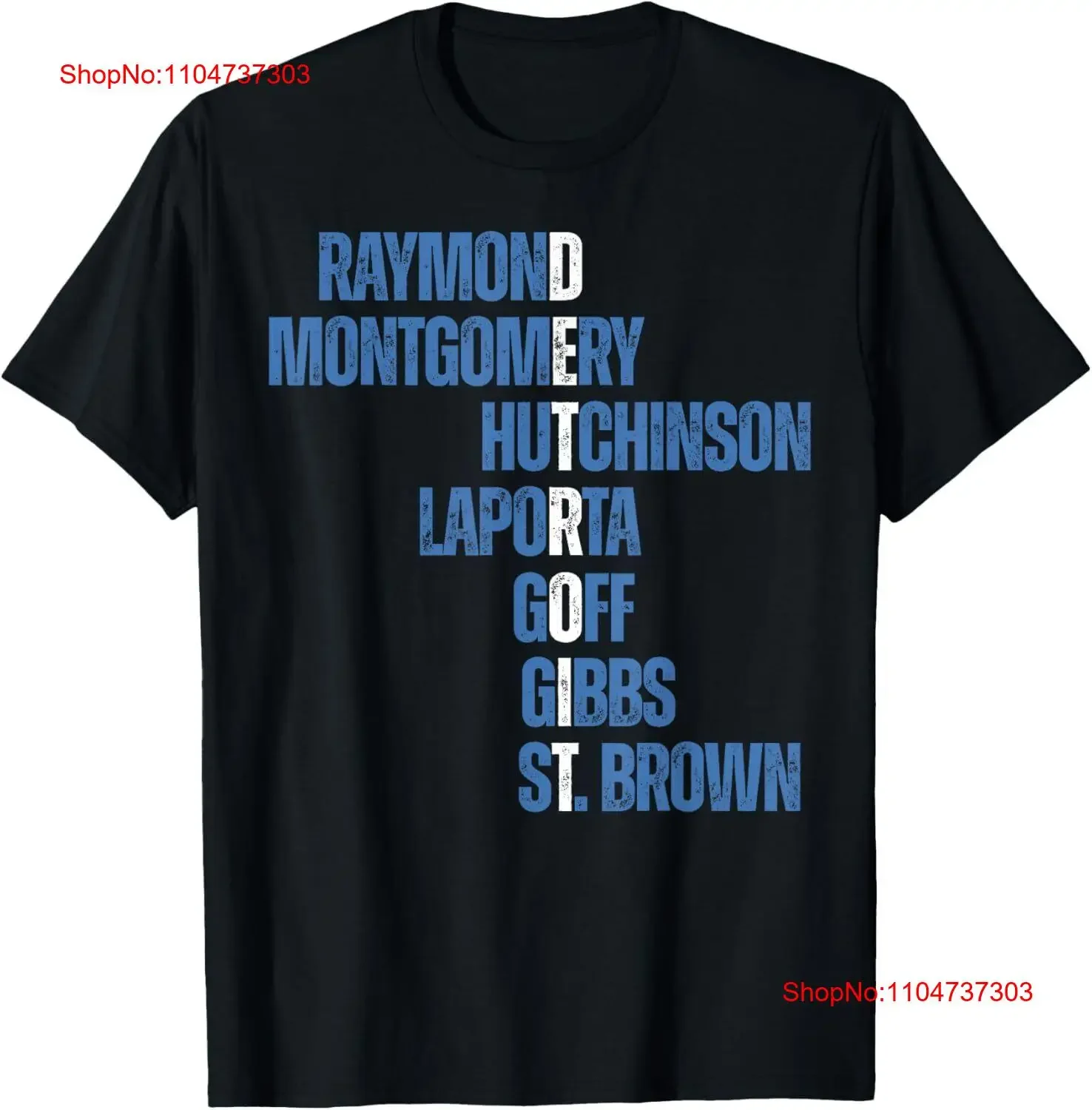Raymond Montgomery Hutchinson Laporta Goff Gibbs St Brown camiseta vintage ropa de calle lavada gráfico suave versátil transpirable