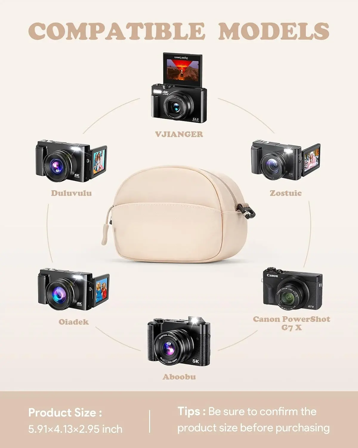 2-In-1 Camera Bag Hand Carry Crossbody Shoulder Bag Soft Padded Shockproof Case For 4K Digital Vlog Camera With Mesh Pocket