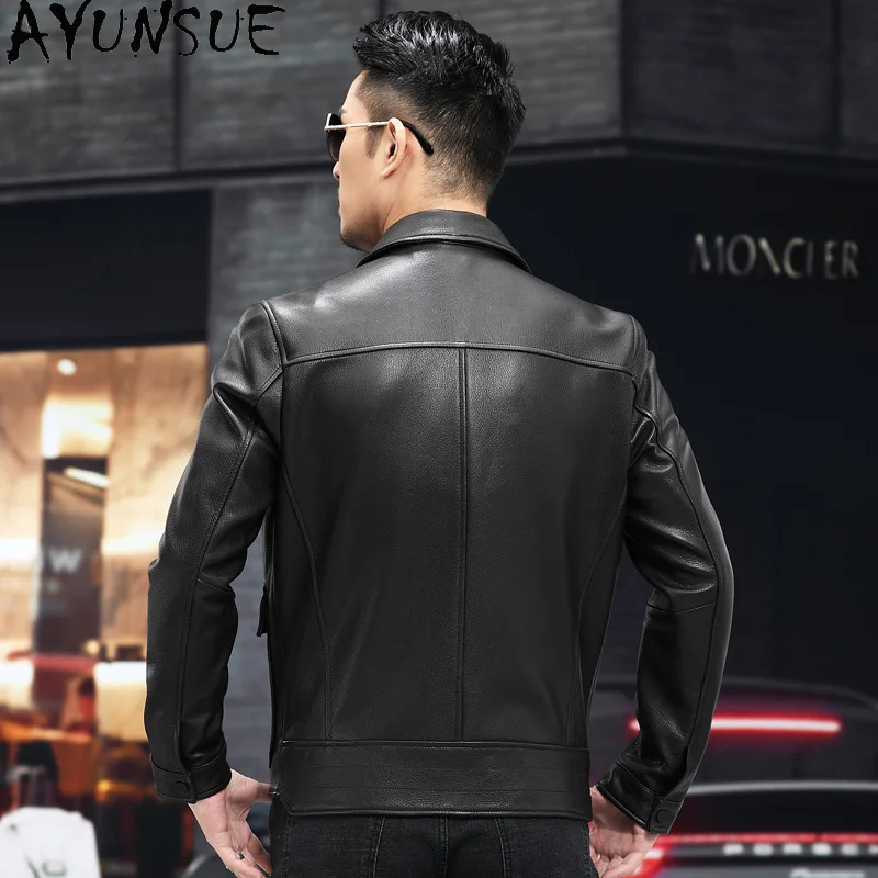 AYUNSUE Spring New Genuine Leather Jacket Men Real Sheepskin Jackets for Men Clothing High Quality Jackets Chamarras Para Hombre