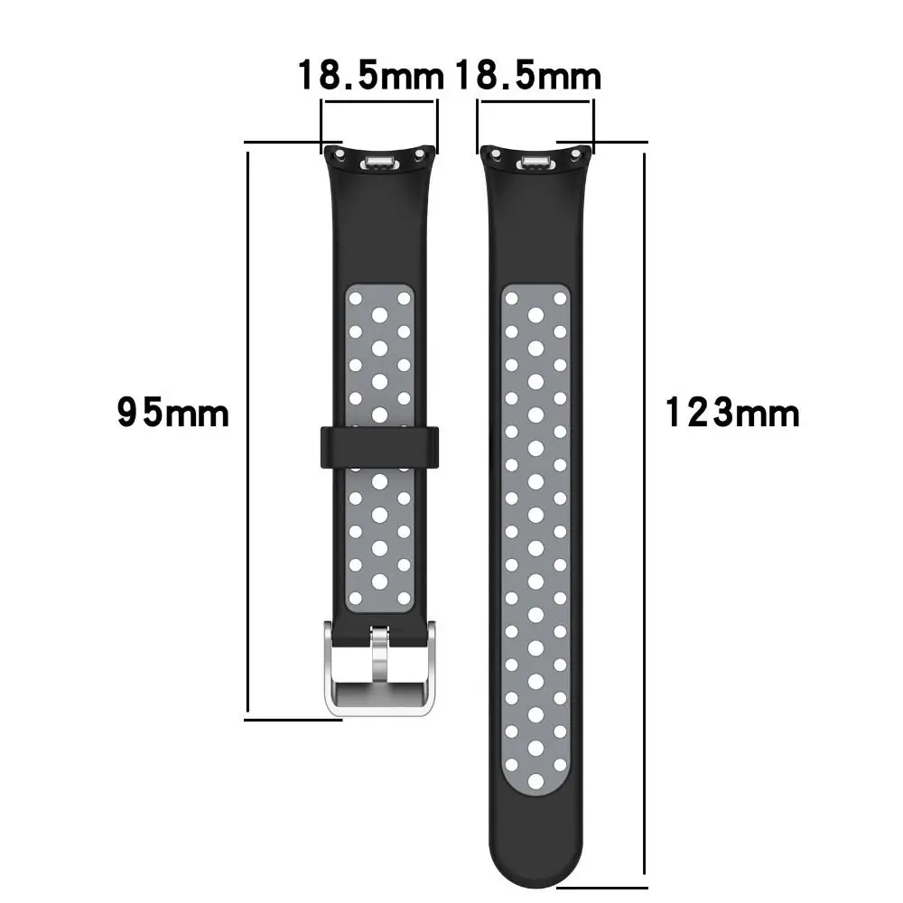 Silicone Substituição Strap para Xiaomi Band 8, Pulseira, Duas Cores, Pulseira Respirável, Smartwatch Acessórios