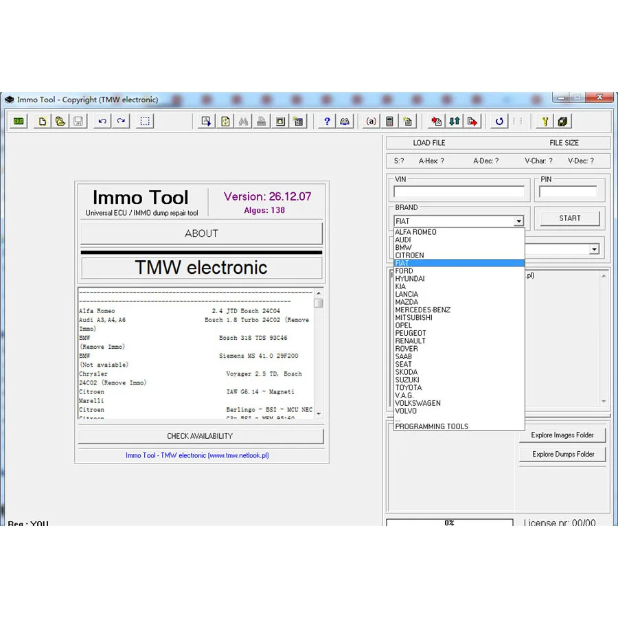 ECU Immo Tool V26.12.2007 26 Repair Software Immobilizer Software  + Unlocked Keygen + Nitro