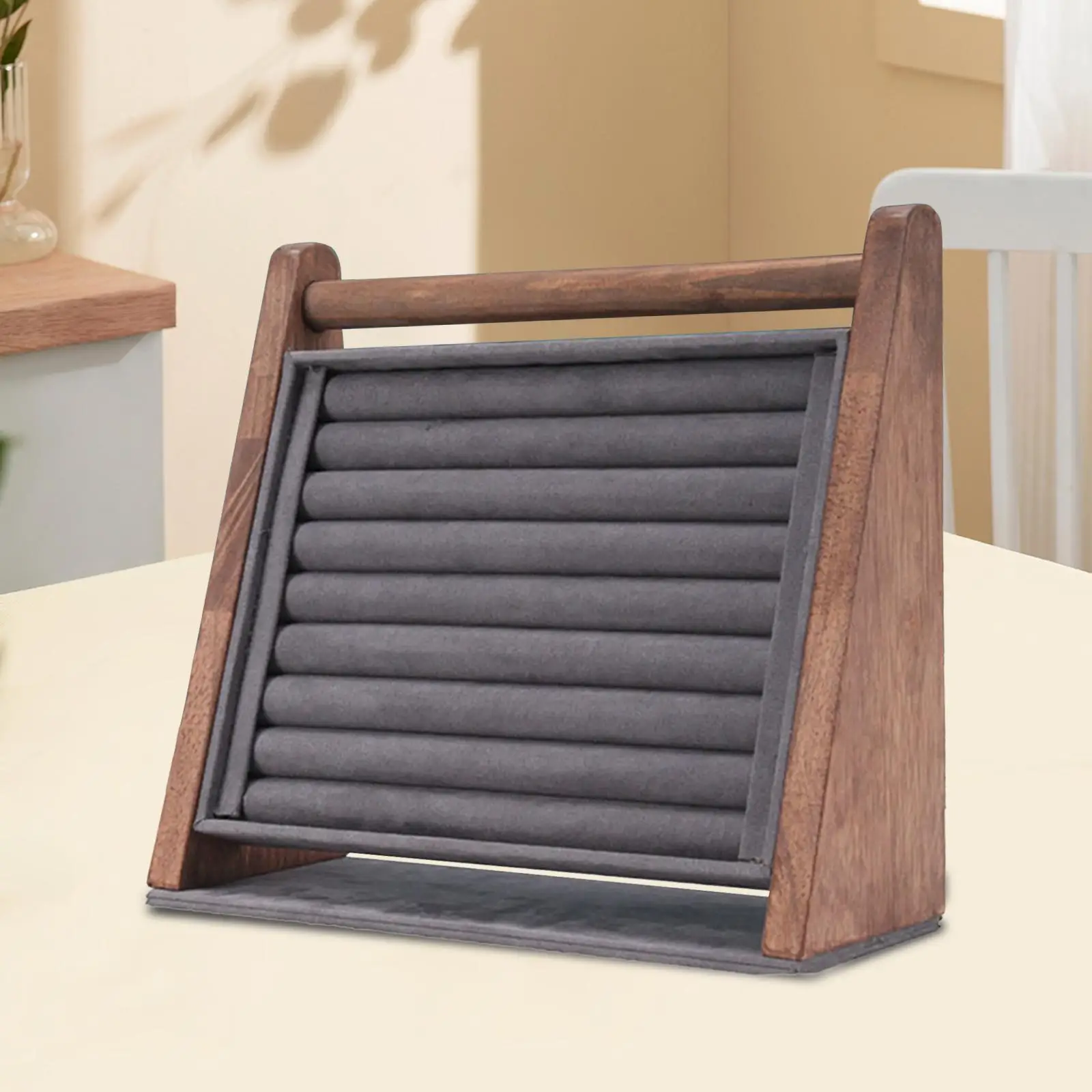 Anéis Display Stand Tray, Showcase para brincos e colares