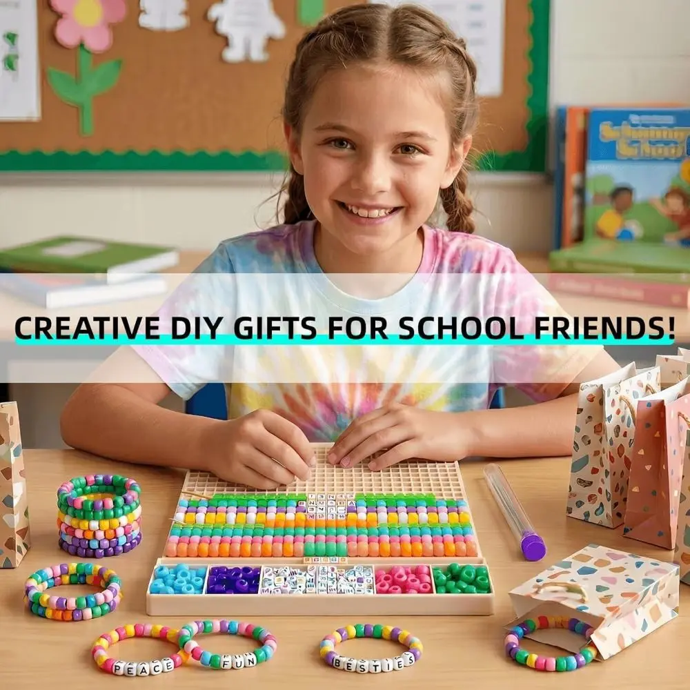DIY Pony Beads Fast Stringing Tray with 3 Beading Needle&Storage Tube Large Capacity Bead Bracelet Board Beading Board Tray