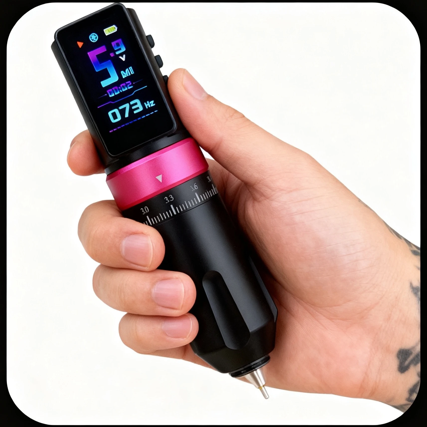 

Беспроводная тату-машинка CAVARUND с регулируемым ходом 2,4-4,2 мм и мощным индивидуальным мотором для макияжа и микропластики