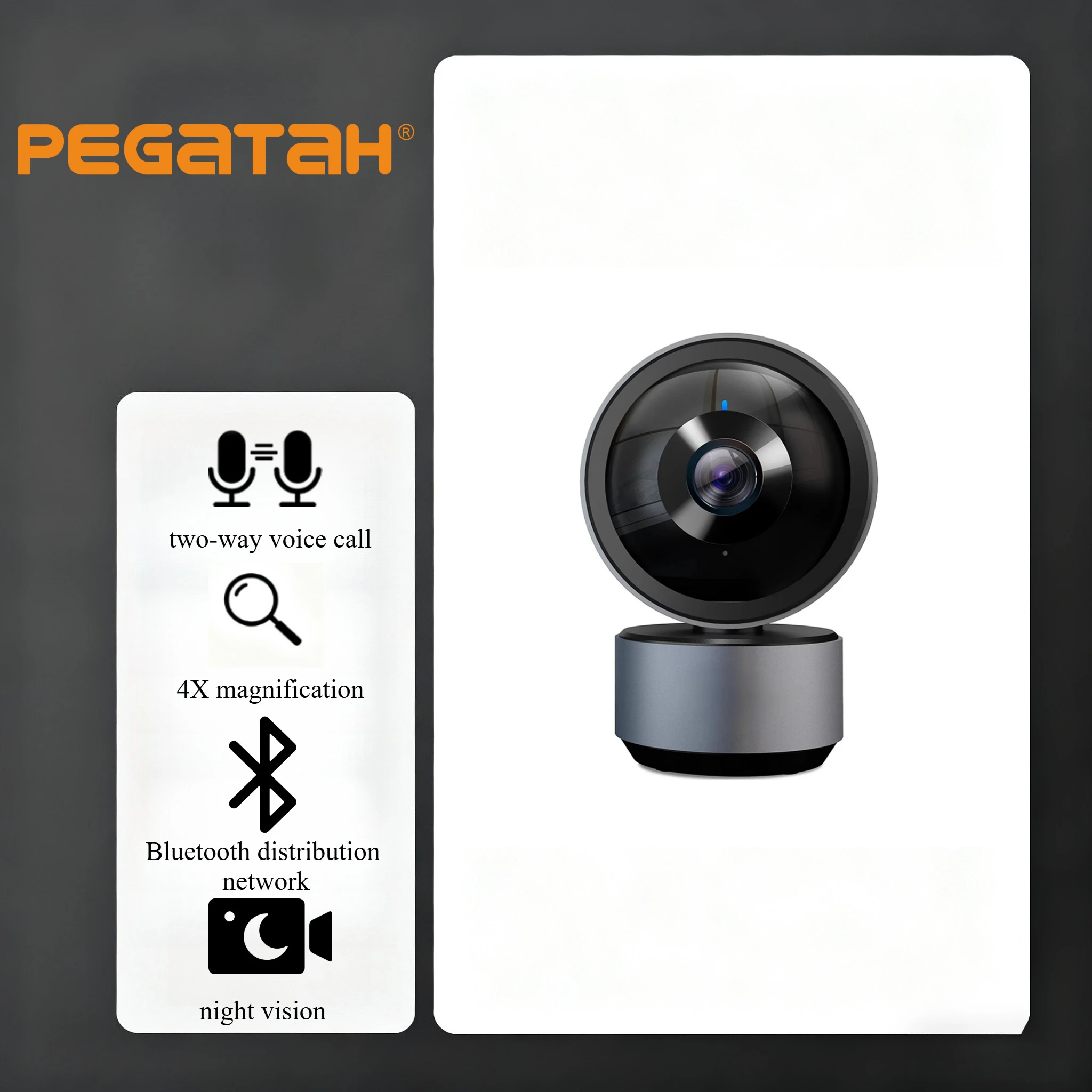 Tuya Smart Life 5MP Baby Monitor Security Camera 355° PTZ Auto Tracking IR Night Vision Two-Way Audio