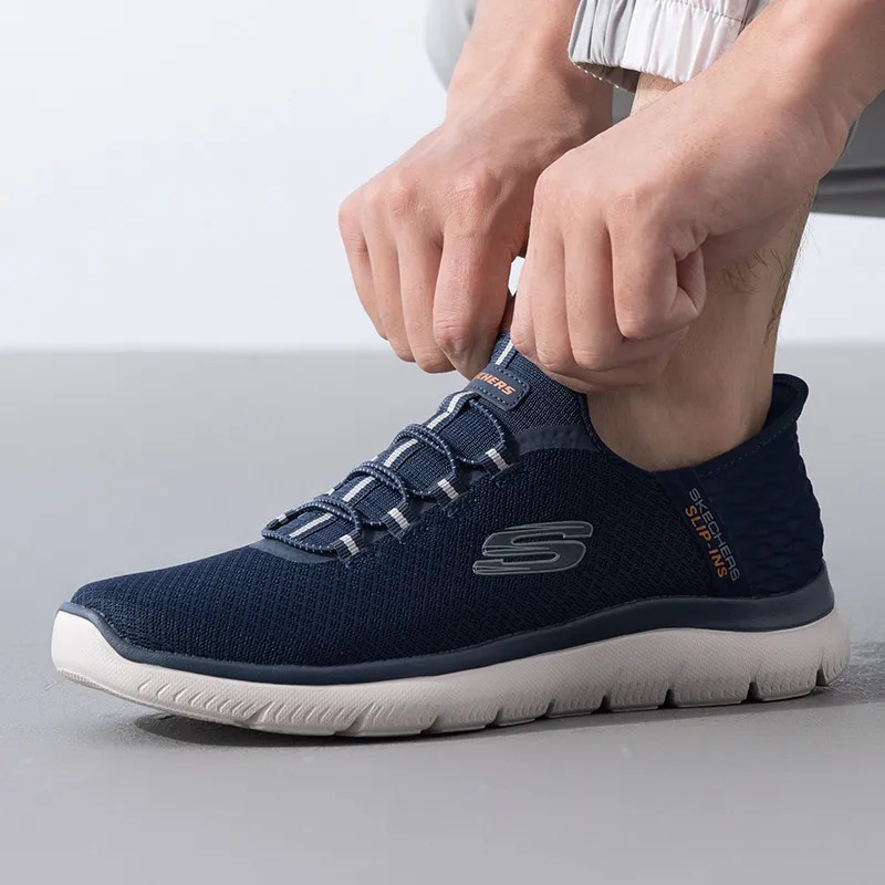 Skechers 232457‑NVY Men Slip‑ins Casual Shoes Navy Blue Lightweight Slip‑On Walking Sneakers