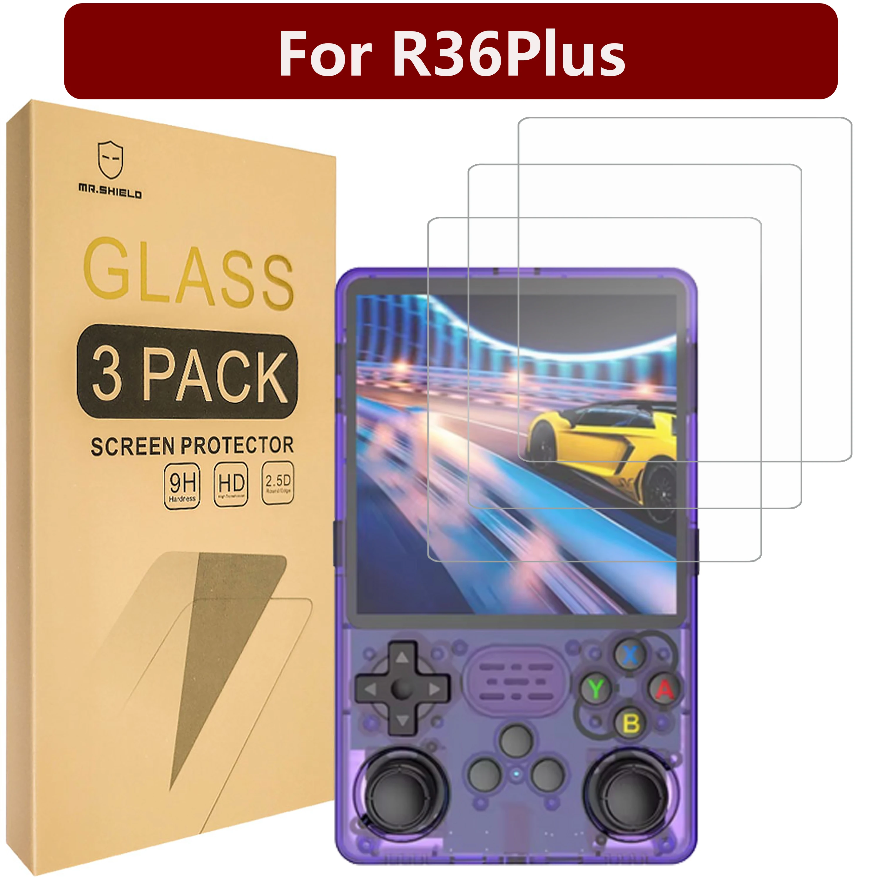 

Mr.Shield Screen Protector compatible with R36Plus [Tempered Glass] [3-PACK] [Japan Glass with 9H Hardness]